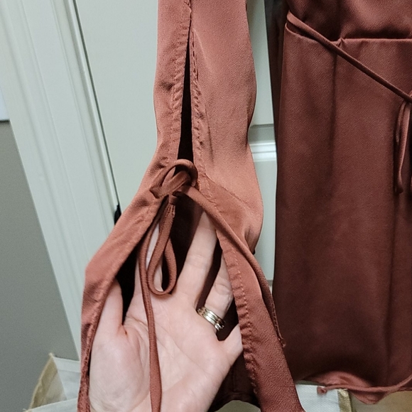 Lulu's copper wrap dress,  XS - Picture 3 of 3